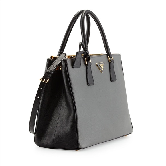 Prada Saffiano Lux Bicolor Double-Zip Tote - Picture 2 of 4